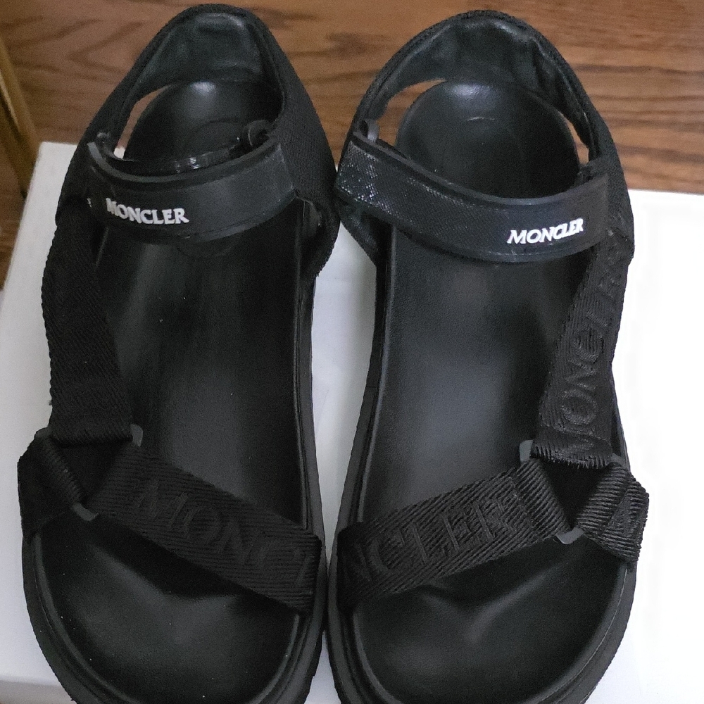 Moncler Black Strapped Sandals - Picture 2 of 6